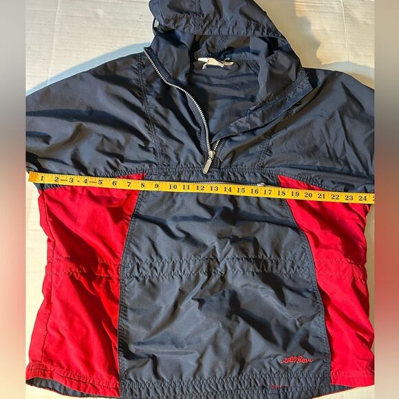 Vintage LL Bean womens Pullover Jacket with Hood Size MP - Picture 6 of 7
